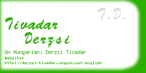 tivadar derzsi business card